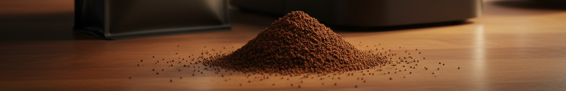 Ground coffee with espresso machine